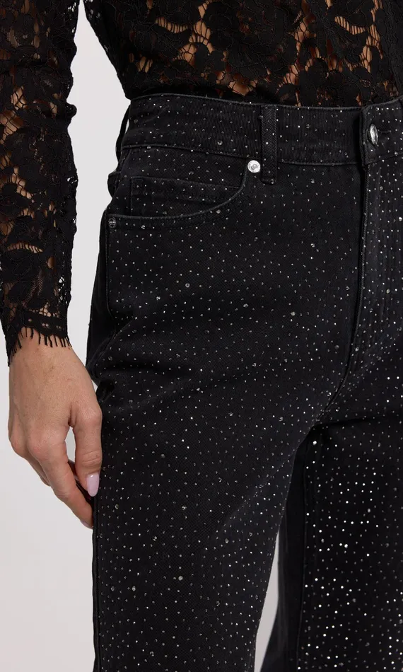 Generation Love Clothing Pants Baylor Compact Crystal Jeans Washed Black Hematite 8211 Women