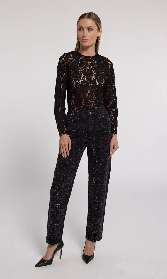 Generation Love Clothing Pants Baylor Compact Crystal Jeans Washed Black Hematite 8211 Women