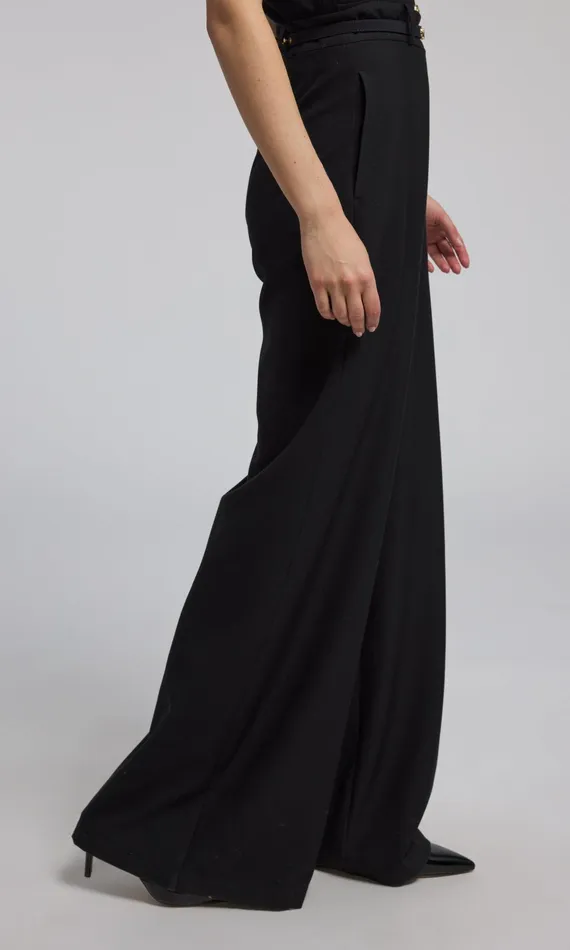 Generation Love Clothing Pants JOHANNA SUITING TURNLOCK BELTED PANTS Black 8211 Women