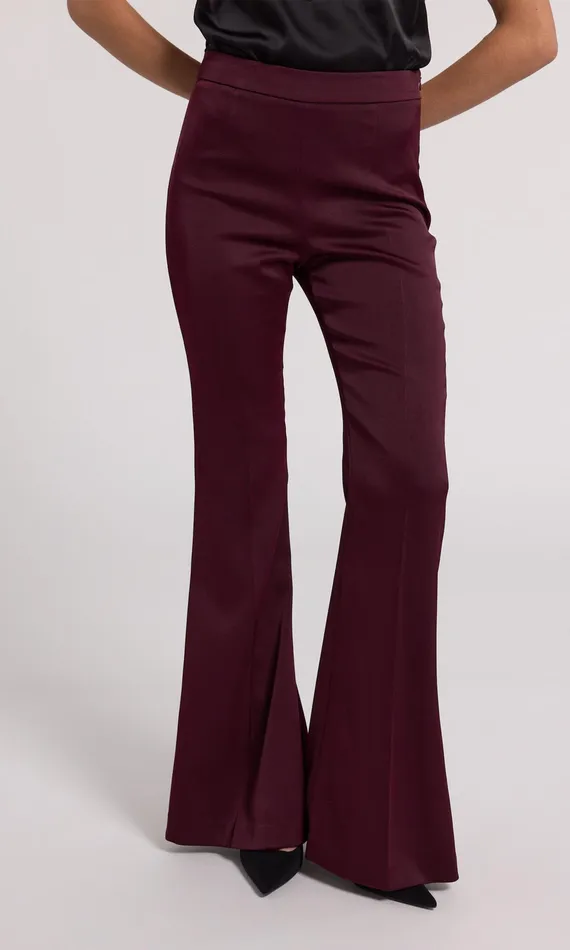 Generation Love Clothing Pants Wesley Satin Pants Black Cherry 8211 Women