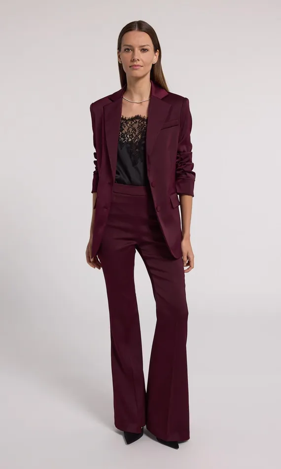 Generation Love Clothing Pants Wesley Satin Pants Black Cherry 8211 Women