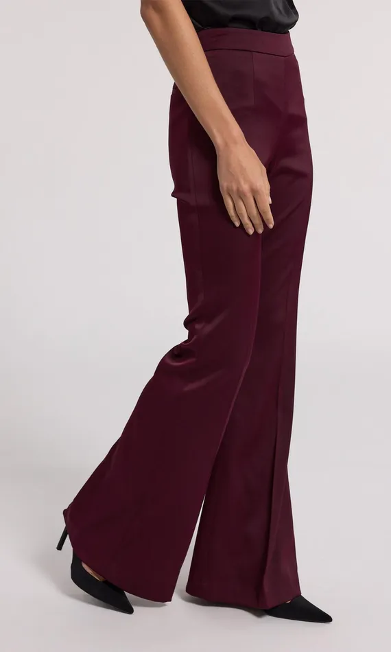 Generation Love Clothing Pants Wesley Satin Pants Black Cherry 8211 Women