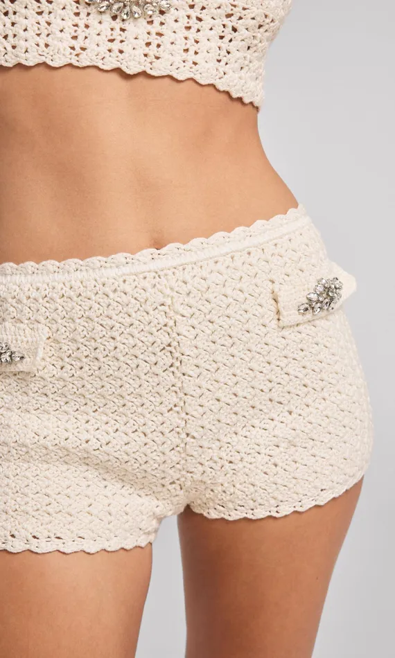 Generation Love Clothing Shorts Eva Crochet Shorts Natural 8211 Women