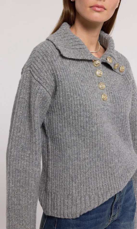 Generation Love Clothing Sweaters and Sweatshirts Gayle Sweater Heather Grey 8211 Women