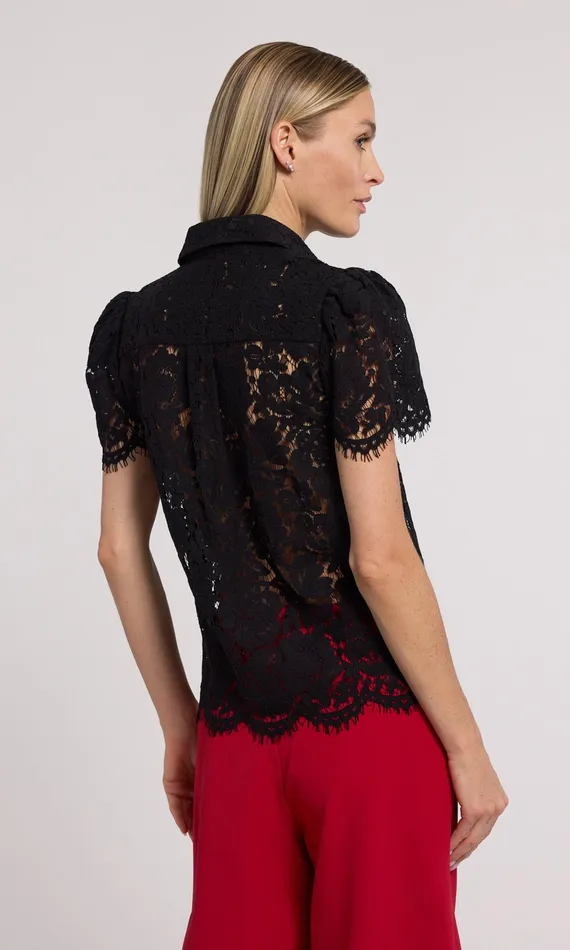Generation Love Clothing Tops Murphy Lace Shirt Black 8211 Women