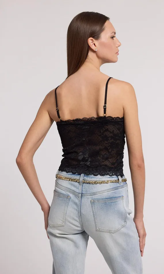 Generation Love Clothing Tops Odilla Lace Cami Black Beige 8211 Women