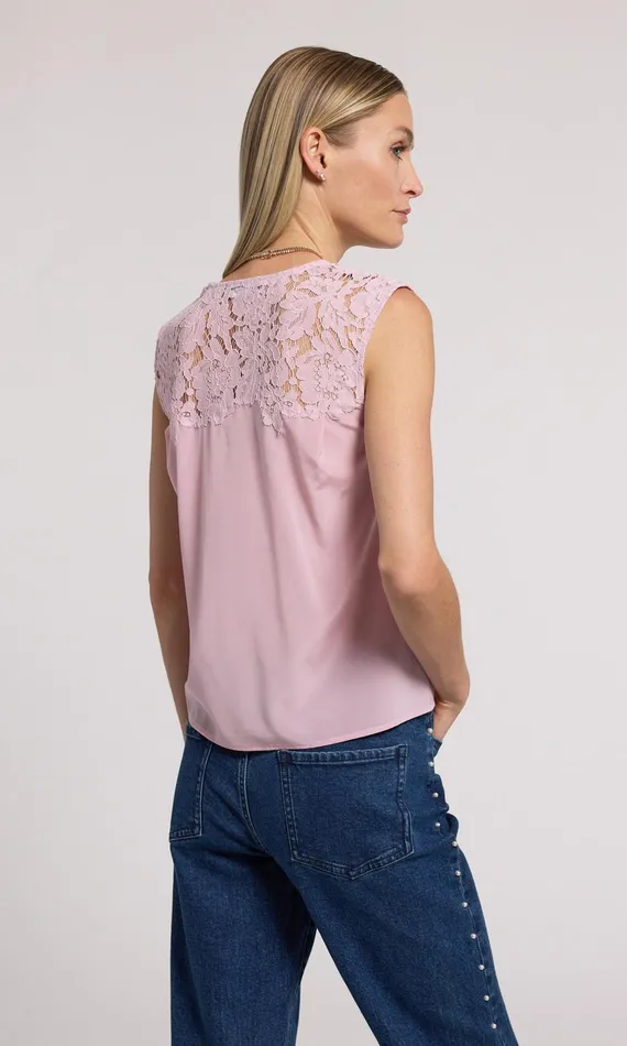Generation Love Clothing Tops Ursula Lace Combo Blouse Powder Pink 8211 Women