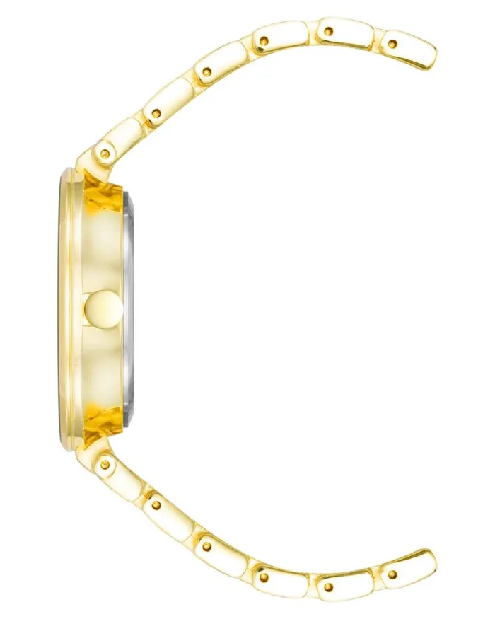 Genuine Crystal Accented Bracelet Watch Gold Women Nine West Straps Genuine Crystal Accented Bracelet Watch Gold Women Nine West Straps