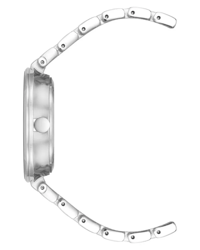 Genuine Crystal Accented Bracelet Watch Silver Women Nine West Straps Genuine Crystal Accented Bracelet Watch Silver Women Nine West Straps