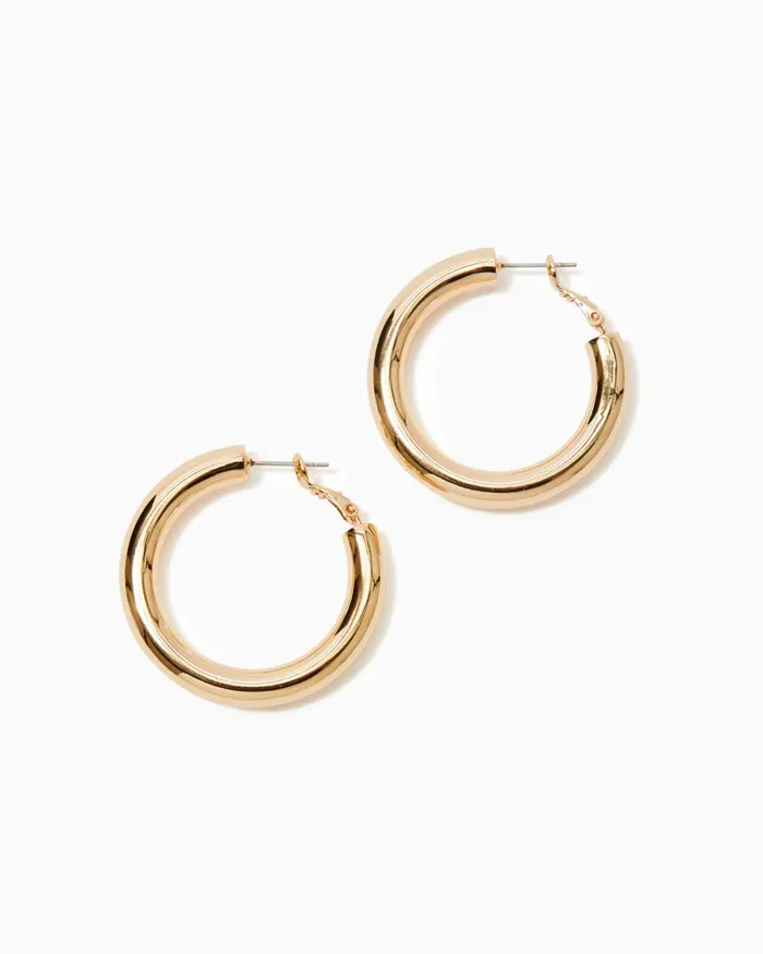 Gifts For Mom Home and GiftsWomen Lilly Pulitzer Harbour Hoop Earrings Gold Metallic