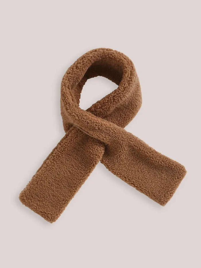 Girls Accessories Cyrillus Child039s Sherpa Scarf With Slit Caramel