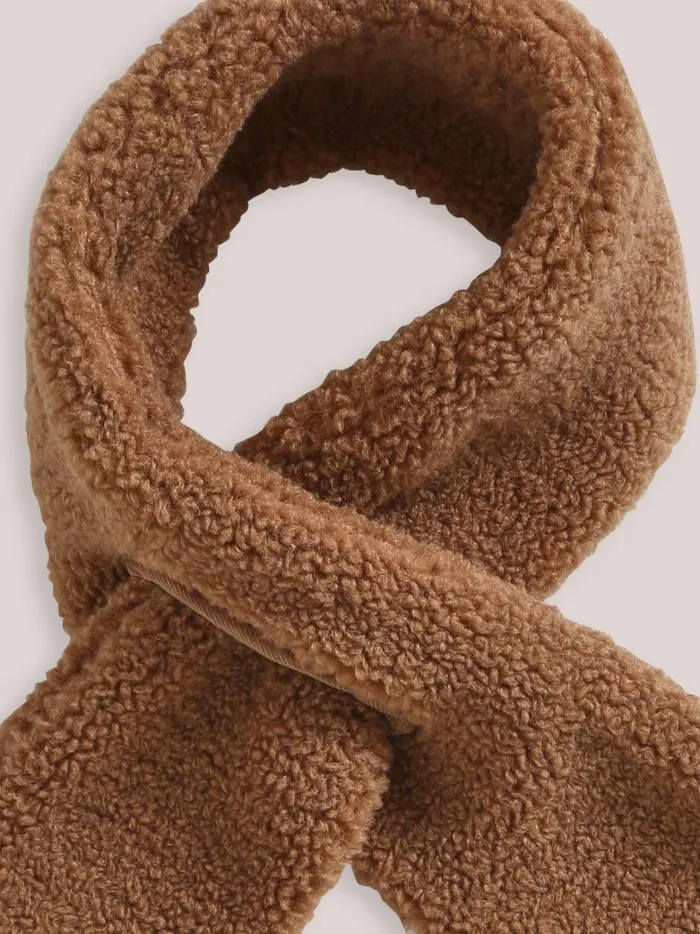 Girls Accessories Cyrillus Child039s Sherpa Scarf With Slit Caramel