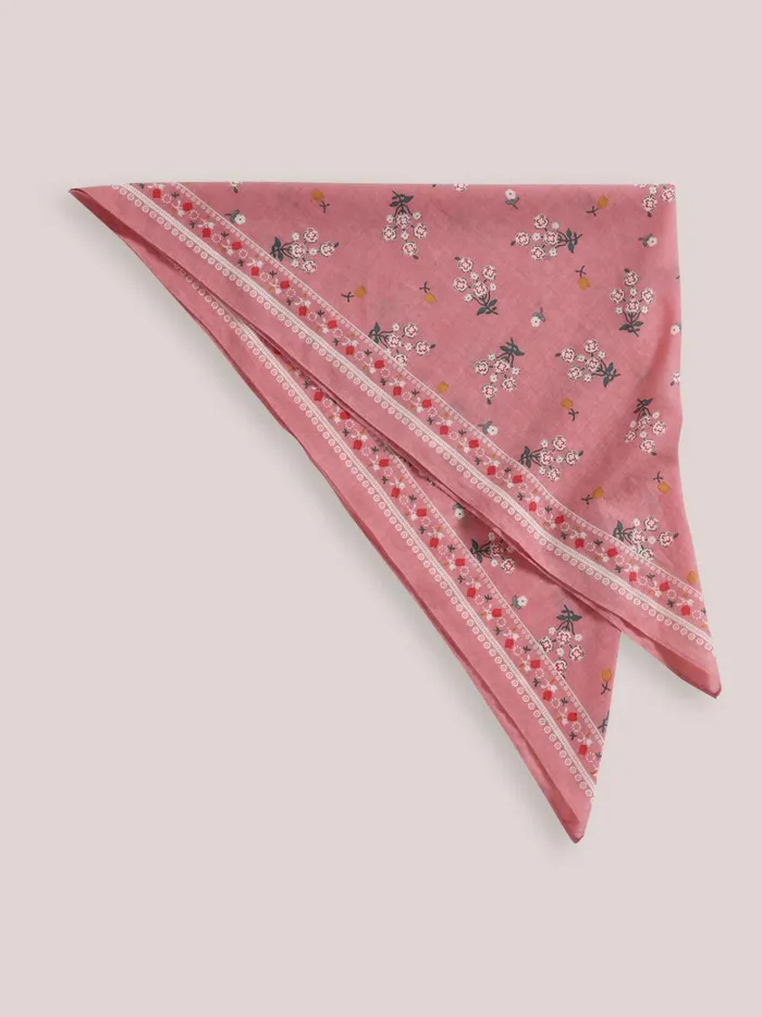 Girls Accessories Cyrillus Organic Bandana Rose Grise