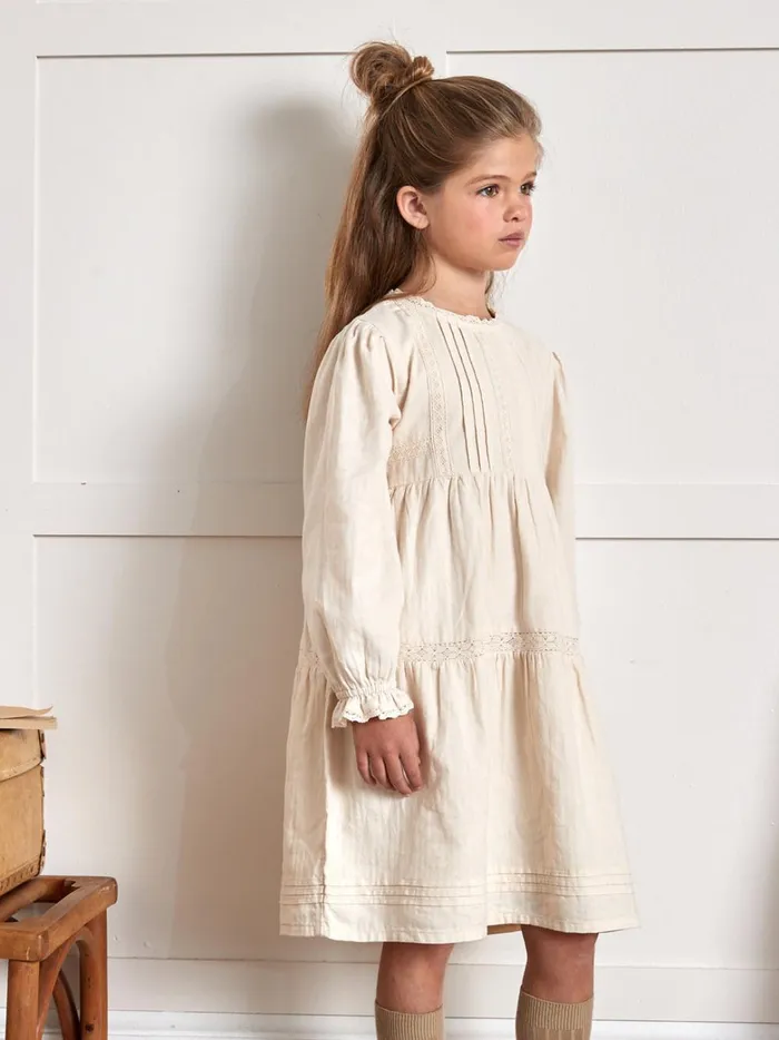 Girls Clothing Cyrillus Heirloom Dress Ecru