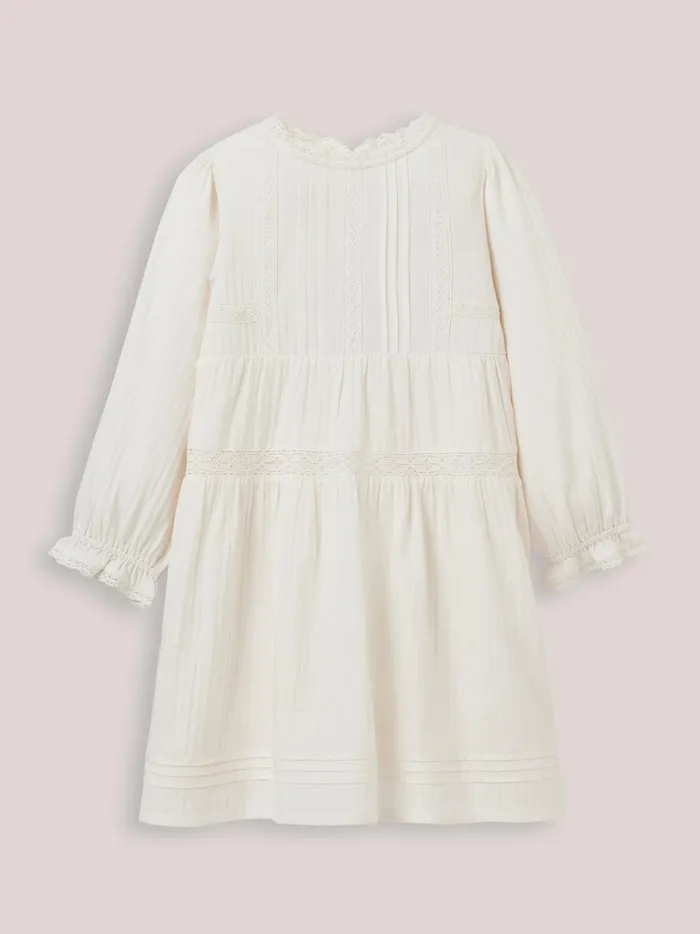 Girls Clothing Cyrillus Heirloom Dress Ecru