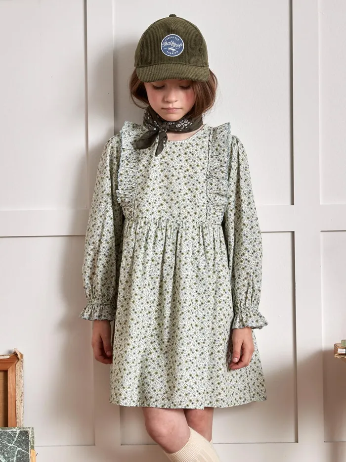 Girls Clothing Cyrillus Marguerite Print Dress Imp Marguerite