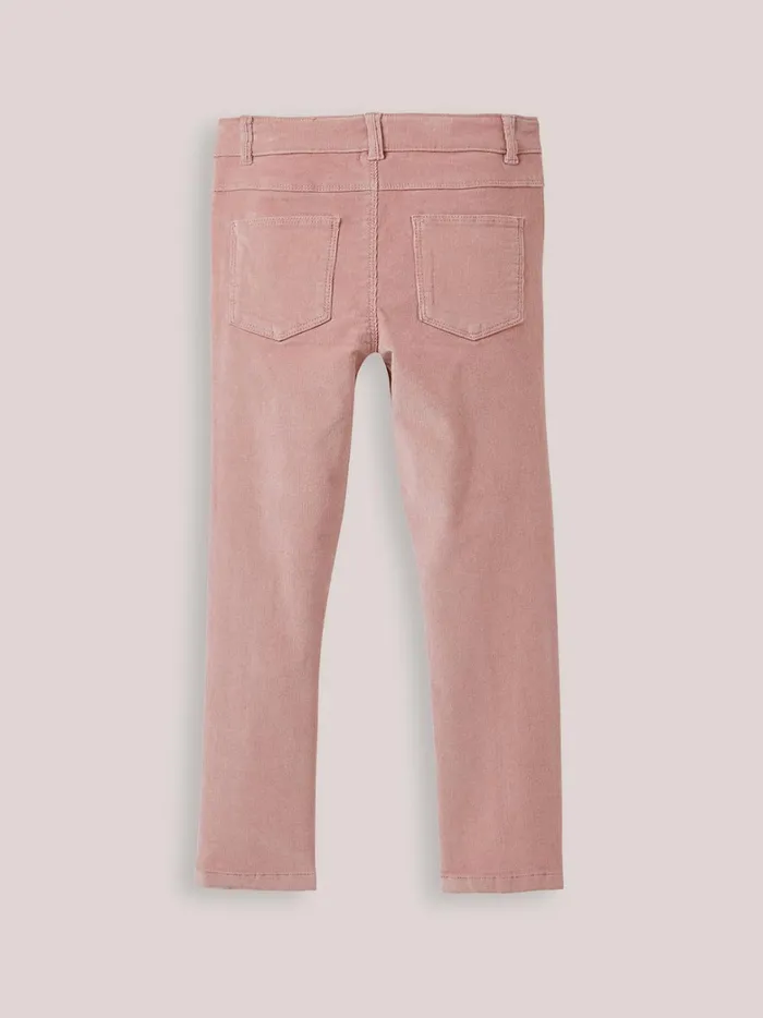 Girls Clothing Cyrillus SlimFit Velour Trousers Rose Lotus