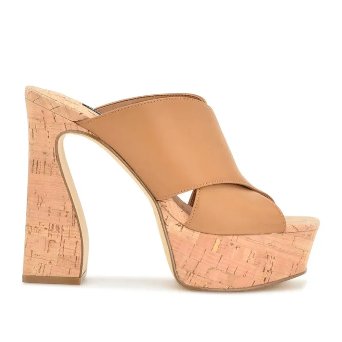 Girlz Platform Sandals Medium Natural Women Nine West Sandals