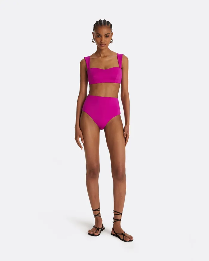 Gisellea Magenta Bikini Bottom Magenta Women Swimwear Safiyaa