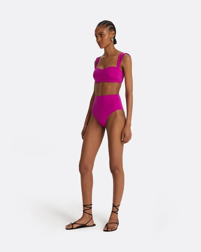 Gisellea Magenta Bikini Bottom Magenta Women Swimwear Safiyaa