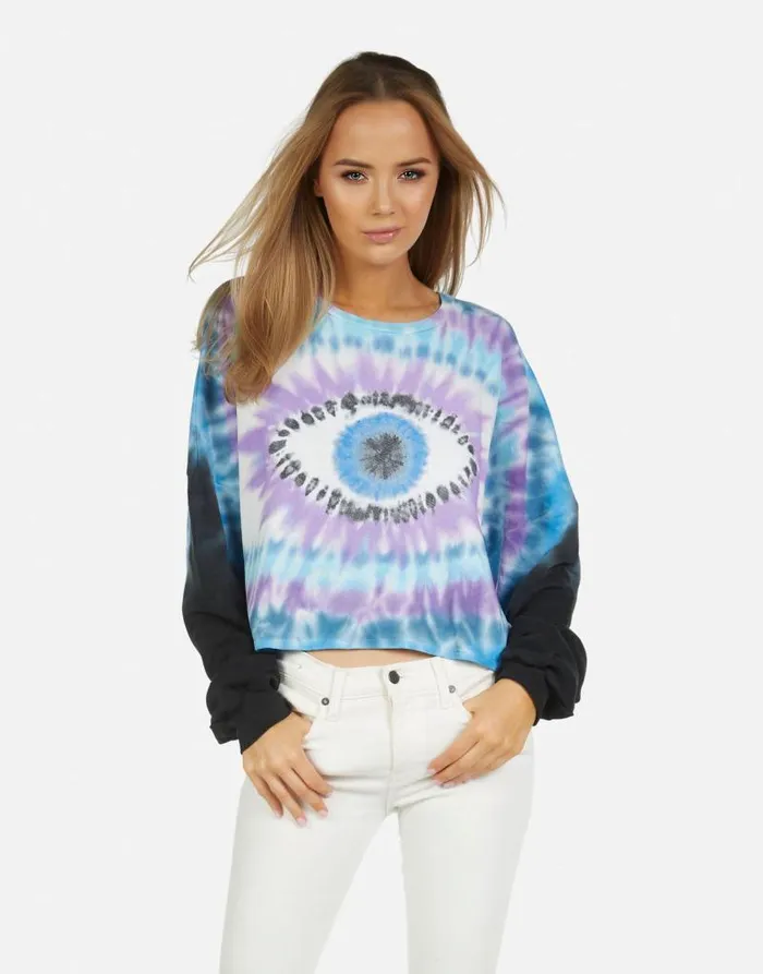 Gloria Tie Dye Eye Blue Dream Women Lauren Moshi Long Sleeve