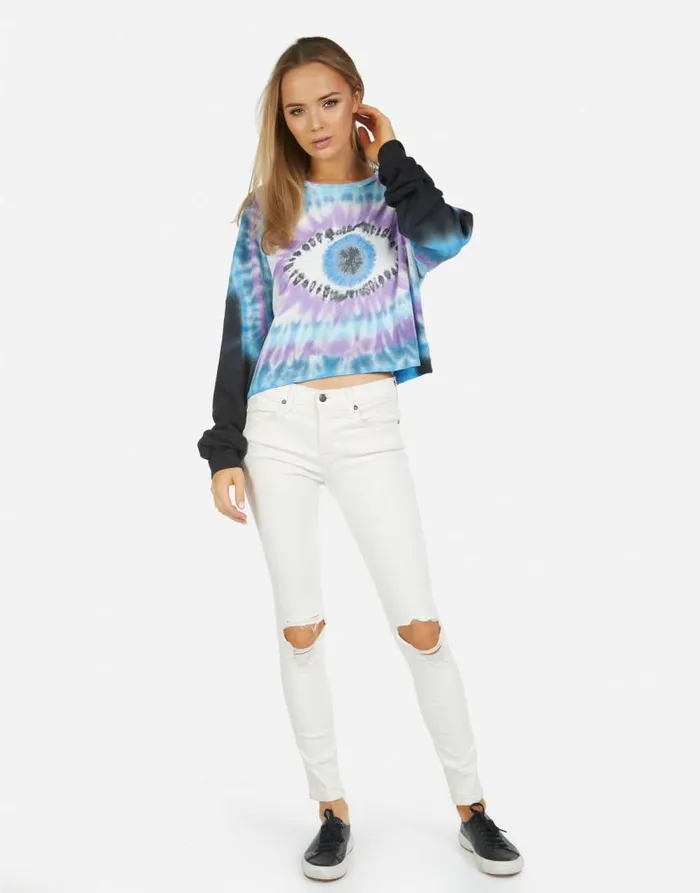 Gloria Tie Dye Eye Blue Dream Women Lauren Moshi Long Sleeve