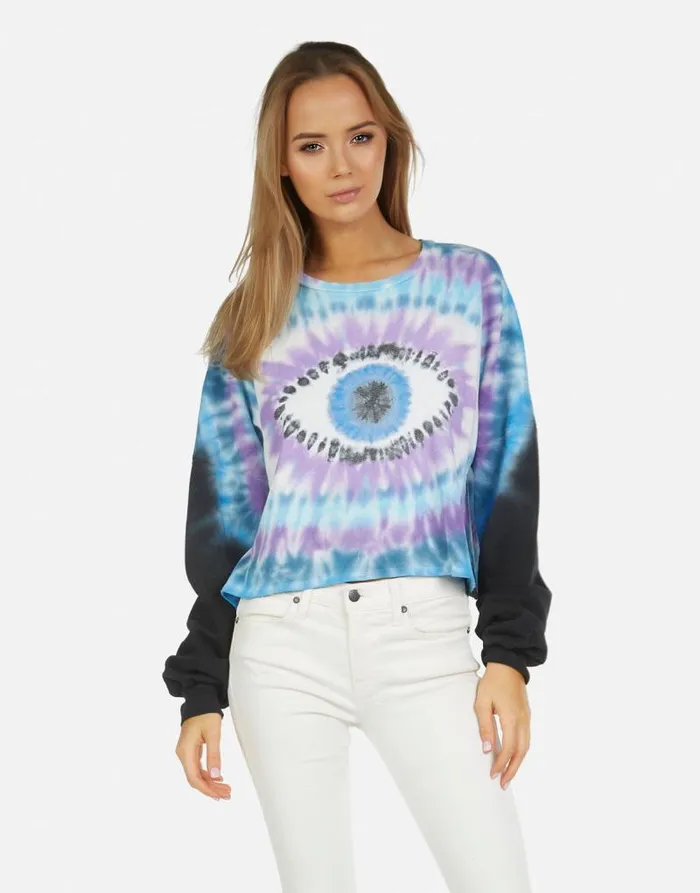 Gloria Tie Dye Eye Blue Dream Women Lauren Moshi Long Sleeve