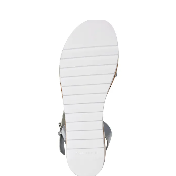Goget Strappy Casual Sandal Silver Sandals Marc Fisher Women