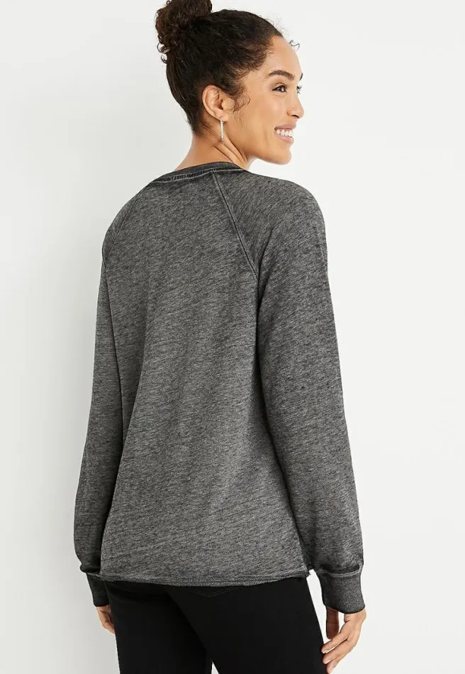 Gray Acdc Graphic Sweatshirt Women Maurices Tops