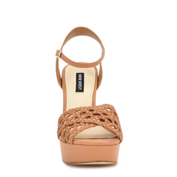 Grecia Platform Sandals Medium Natural Women Nine West Sandals