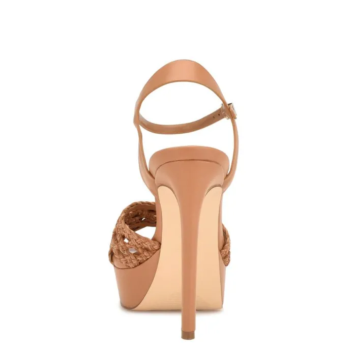 Grecia Platform Sandals Medium Natural Women Nine West Sandals