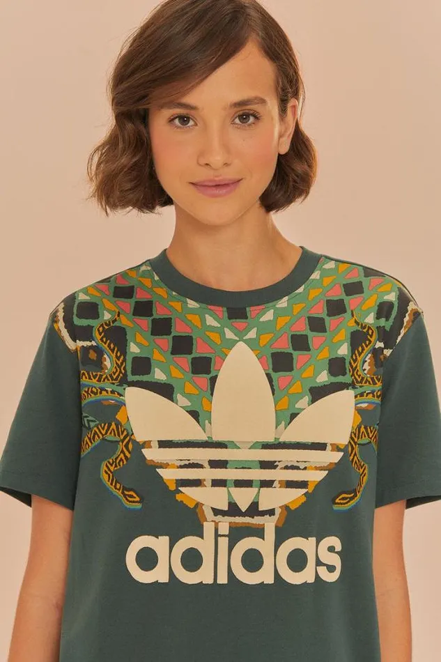 Green Adidas Farm Rio TShirt Dress Women FARM Rio Mini Dresses