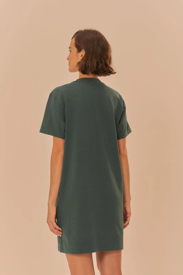 Green Adidas Farm Rio TShirt Dress Women FARM Rio Mini Dresses