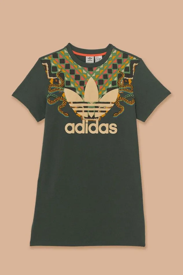 Green Adidas Farm Rio TShirt Dress Women FARM Rio Mini Dresses