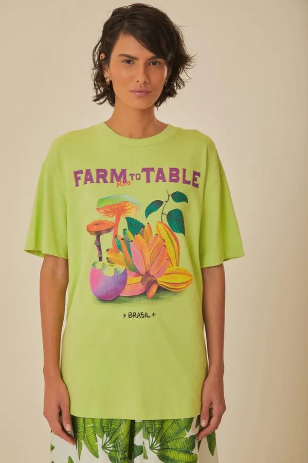 Green Farm Rio To Table Organic Cotton TShirt Women FARM Rio Tshirts