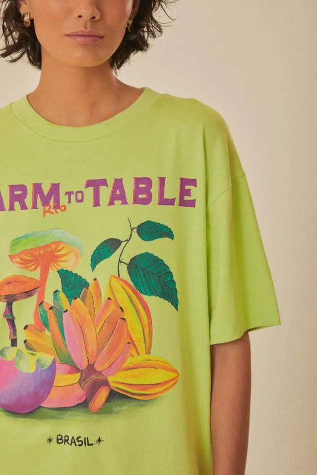 Green Farm Rio To Table Organic Cotton TShirt Women FARM Rio Tshirts