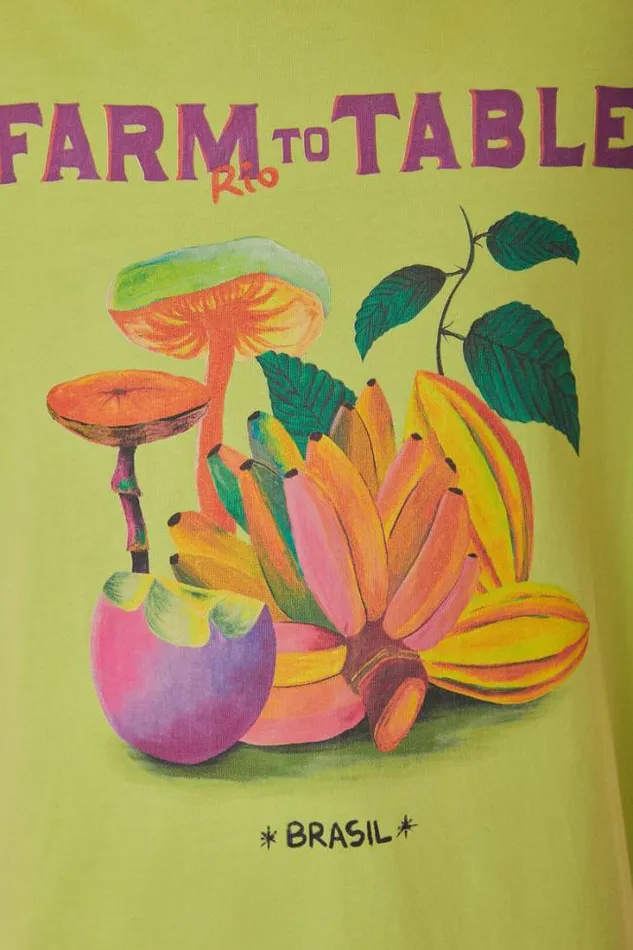 Green Farm Rio To Table Organic Cotton TShirt Women FARM Rio Tshirts