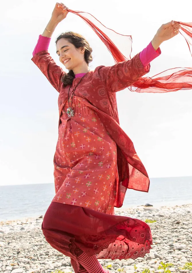 Gudrun Sjdn Neela Woven Dress In Organic Cotton Women Dresses