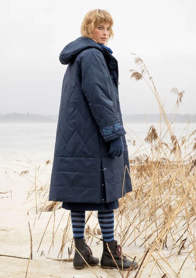 Gudrun Sjdn Svalbard Woven Quilted Coat In Organic Cotton Women Coats and Jackets