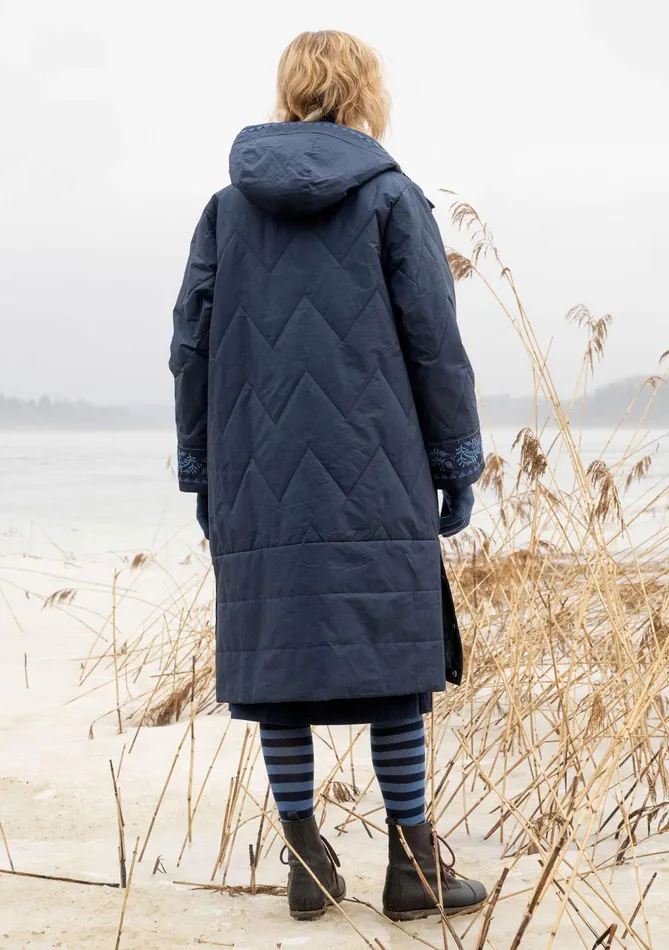 Gudrun Sjdn Svalbard Woven Quilted Coat In Organic Cotton Women Coats and Jackets