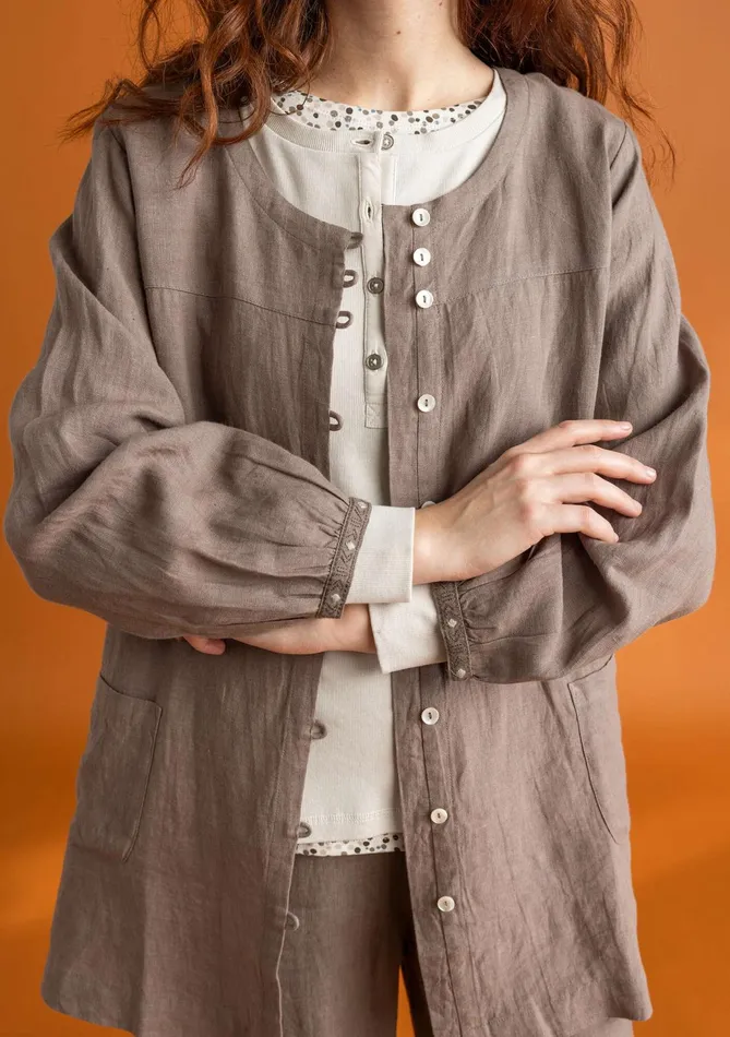 Gudrun Sjdn Woven Asta Artistx2019s Blouse In Linen Women Blouses