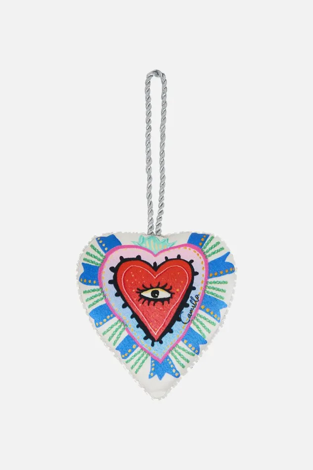 HEART DECORATIVE ORNAMENT RAINBOW ROADS Rainbow Roads WomensMens Camilla Ornaments