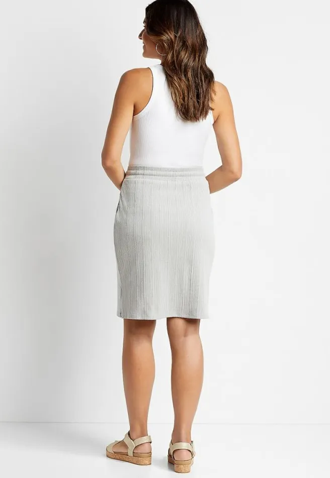 Heather Gray Ribbed Pocket Skirt Women Maurices Bottoms