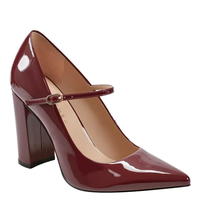 Heels and Pumps Marc Fisher Women Artie Mary Jane Pump Red Patent Leather