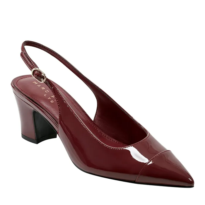 Heels and Pumps Marc Fisher Women Blakeley Slingback Pump Red Patent Leather