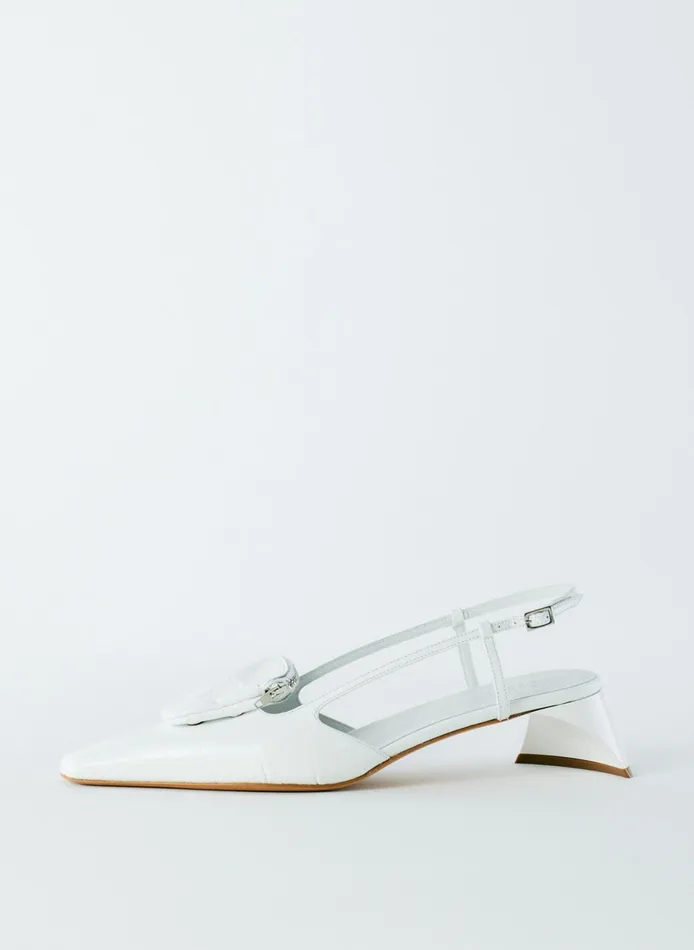 Heels Women Tibi Croc Print Victor Slingback