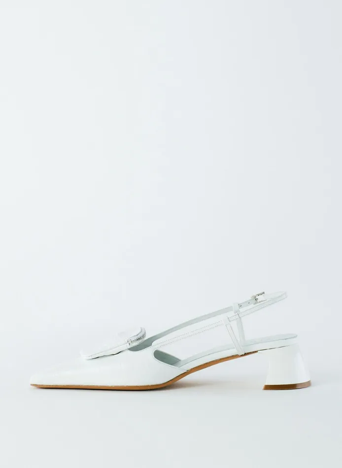 Heels Women Tibi Croc Print Victor Slingback