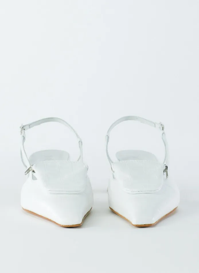 Heels Women Tibi Croc Print Victor Slingback