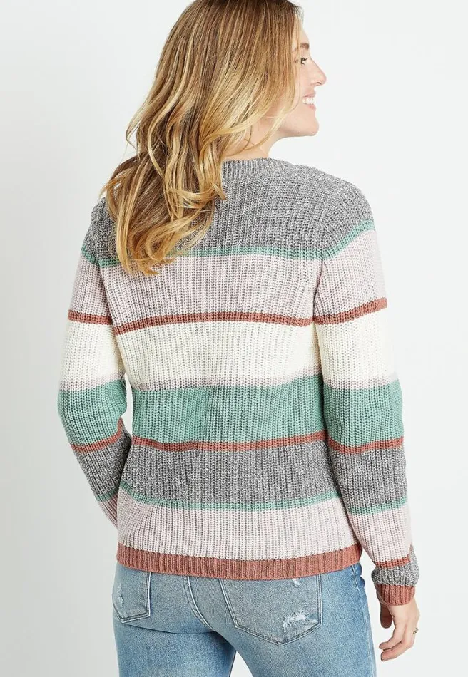 Henley Pullover Sweater Women Maurices Tops