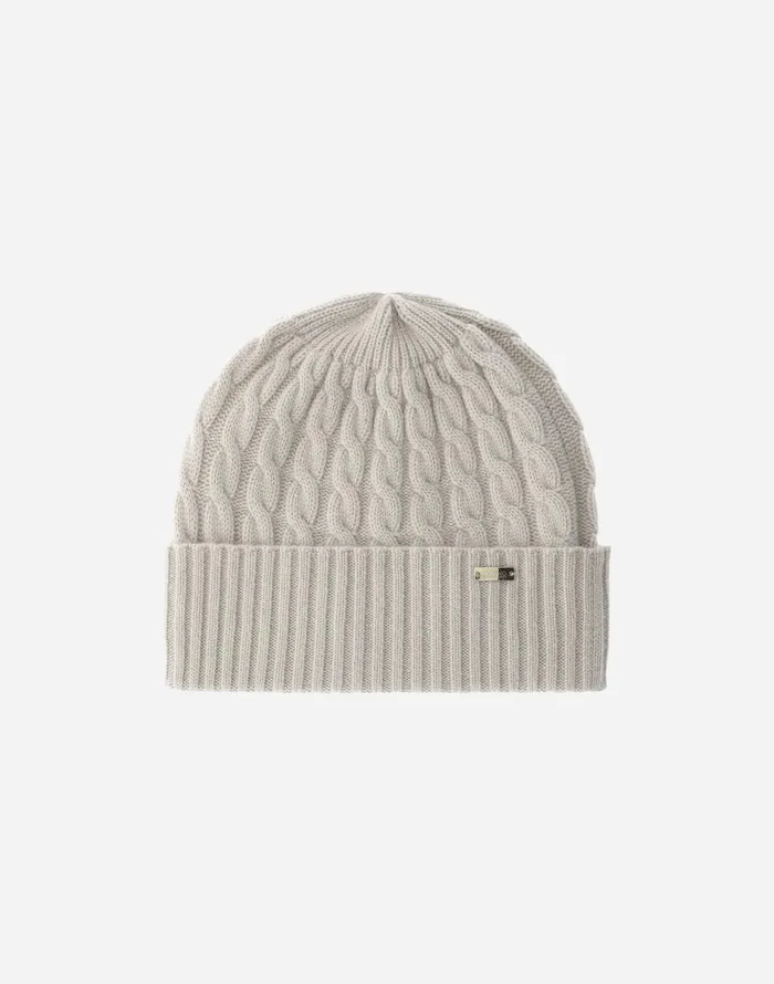 Herno BEANIE IN ETERNITY CASHMERE CABLE Chantilly Women Hats